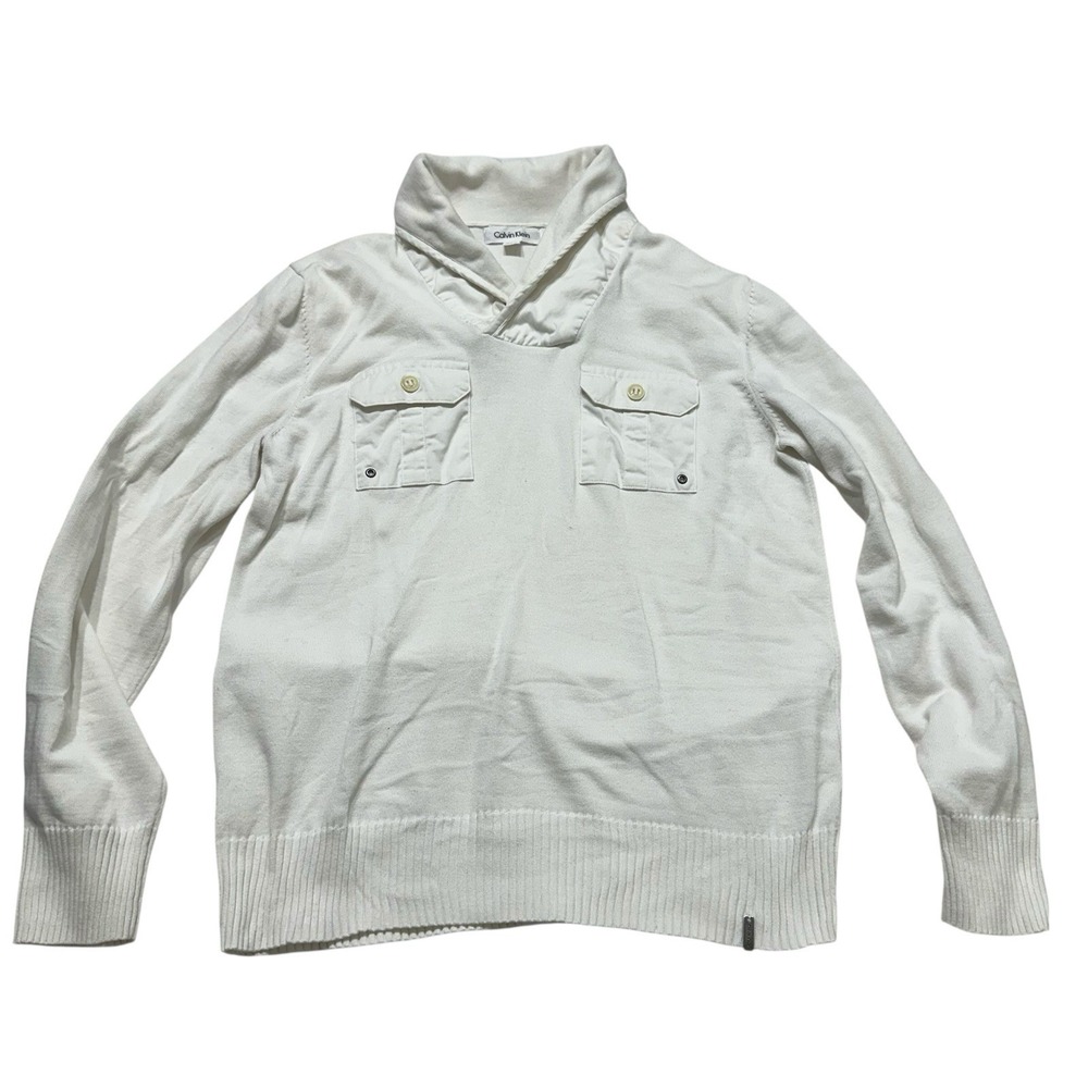 Calvin Klein‎ Long Sleeve Shawl Neck Sweater Mens Medium